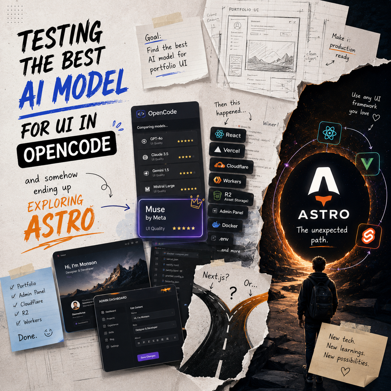 Testing the Best AI Model for UI in OpenCode - and Somehow Ending Up Exploring Astro