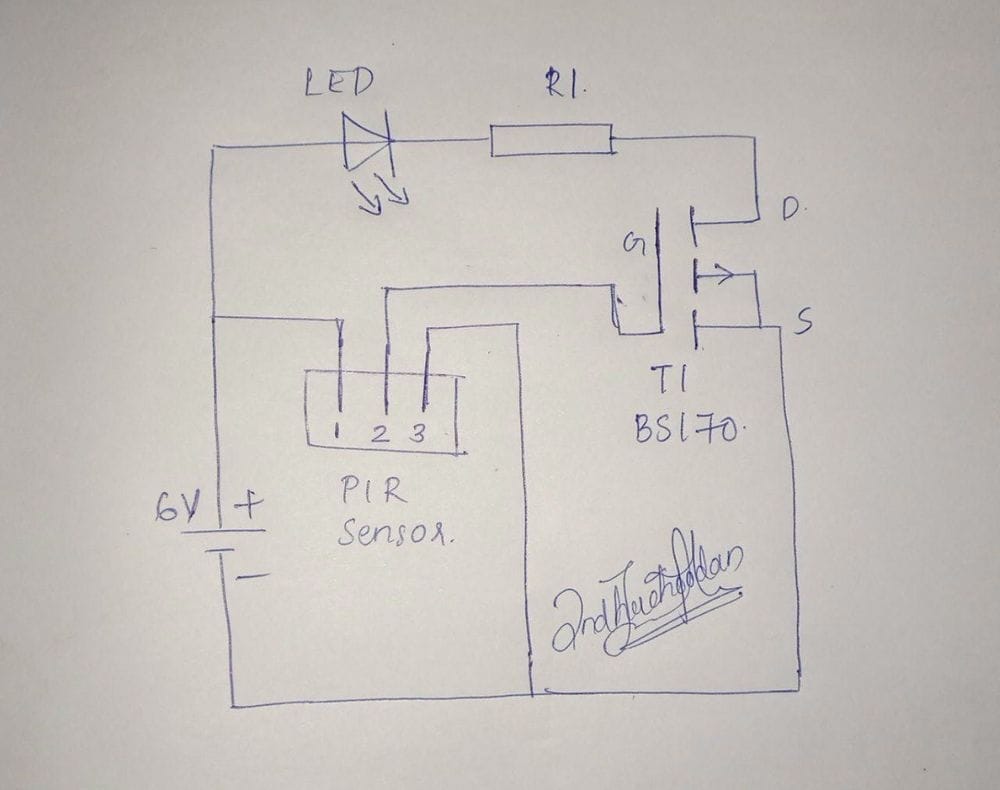 How to make a DIY Motion Detection LED Light using simple electronics